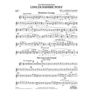 Two Movements from Lincolnshire Posy (arr. Michael Sweeney) - Pt.1 - Flute