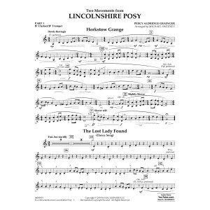 Two Movements from Lincolnshire Posy (arr. Michael Sweeney) - Pt.1 - Bb Clarinet/Bb Trumpet
