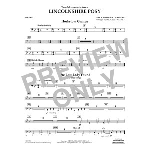 Two Movements from Lincolnshire Posy (arr. Michael Sweeney) - Timpani