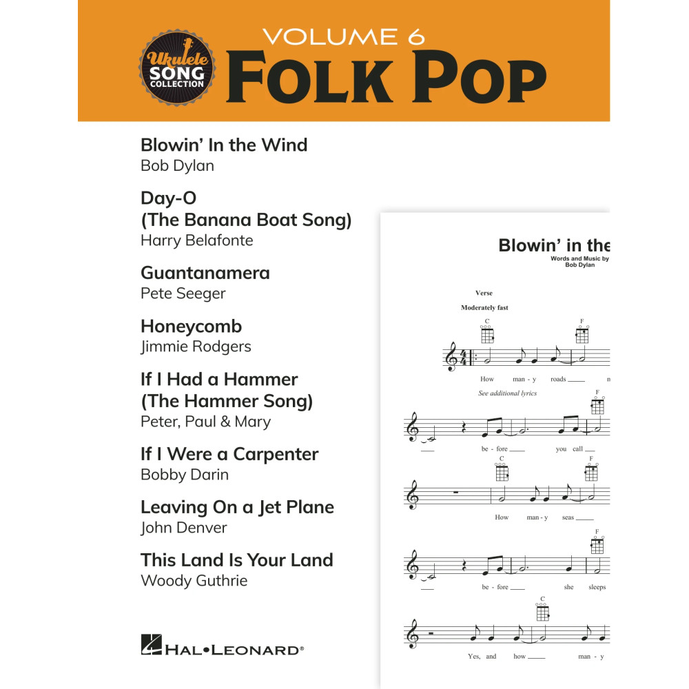 Ukulele Song Collection, Volume 6: Folk Pop