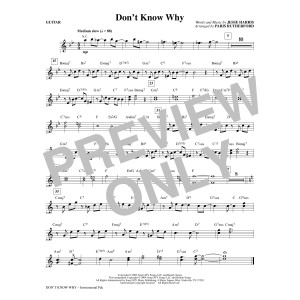 Don't Know Why (arr. Paris Rutherford) - Guitar