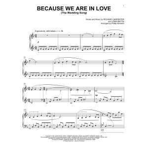 Because We Are In Love (The Wedding Song) (arr. Phillip Keveren)
