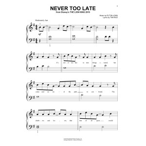 Never Too Late (from The Lion King 2019)