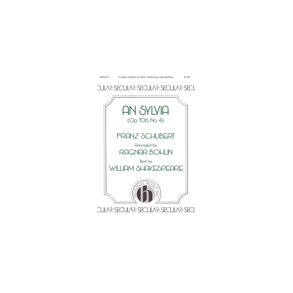 An Sylvia (op. 106, No. 4) (arr. Ragnar Bohlin)