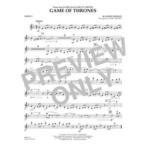 Game of Thrones (arr. Larry Moore) - Violin 1