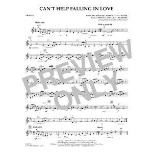 Can't Help Falling in Love (arr. Robert Longfield) - Violin 2