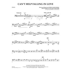 Can't Help Falling in Love (arr. Robert Longfield) - Cello