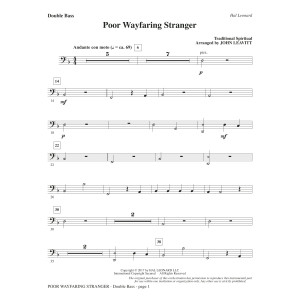 Poor Wayfaring Stranger (arr. John Leavitt) - Double Bass