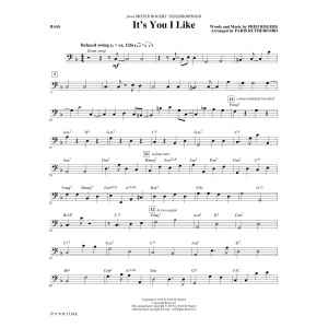 It's You I Like (from Mister Rogers' Neighborhood) (arr. Paris Rutherford) - Bass