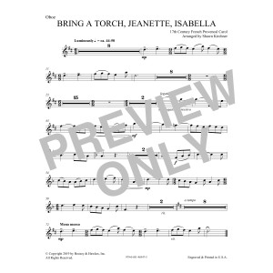 Bring a Torch, Jeanette, Isabella (arr. Shawn Kirchner) - Oboe