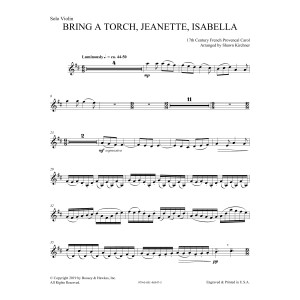 Bring a Torch, Jeanette, Isabella (arr. Shawn Kirchner) - Solo Violin