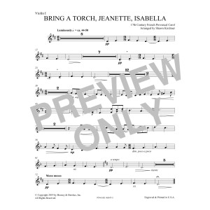 Bring a Torch, Jeanette, Isabella (arr. Shawn Kirchner) - Violin 1
