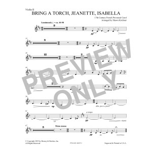 Bring a Torch, Jeanette, Isabella (arr. Shawn Kirchner) - Violin 2