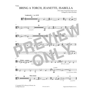 Bring a Torch, Jeanette, Isabella (arr. Shawn Kirchner) - Viola