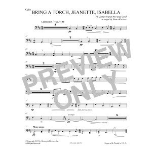 Bring a Torch, Jeanette, Isabella (arr. Shawn Kirchner) - Cello