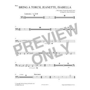 Bring a Torch, Jeanette, Isabella (arr. Shawn Kirchner) - Double Bass