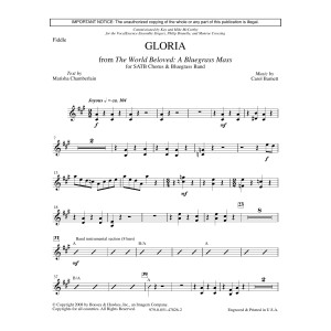 Gloria (from The World Beloved: A Bluegrass Mass) - Solo Violin