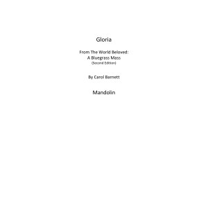 Gloria (from The World Beloved: A Bluegrass Mass) - Mandolin