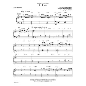 At Last (arr. Mac Huff) - Synthesizer
