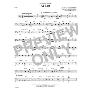At Last (arr. Mac Huff) - Bass