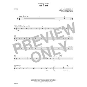 At Last (arr. Mac Huff) - Drums