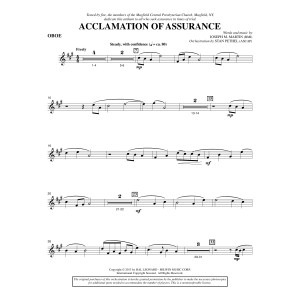Acclamation of Assurance - Oboe