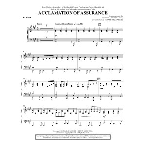 Acclamation of Assurance - Piano