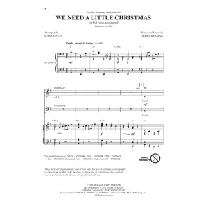We Need A Little Christmas (from Mame) (arr. Mark Hayes)