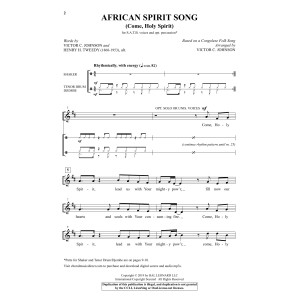 African Spirit Song (Come, Holy Spirit) (arr. Victor C. Johnson)