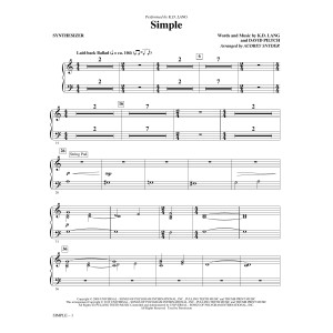 Simple (arr. Audrey Snyder) - Synthesizer