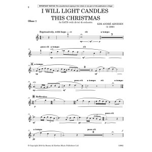I Will Light Candles This Christmas (Full Orchestration) - Oboe 1