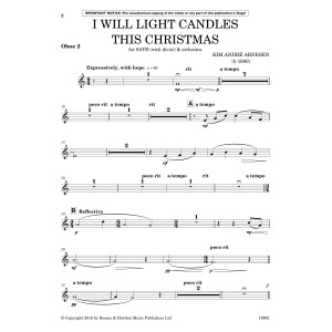 I Will Light Candles This Christmas (Full Orchestration) - Oboe 2