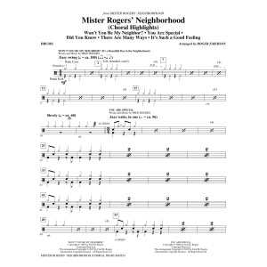 Mister Rogers' Neighborhood (Choral Highlights) (arr. Roger Emerson) - Drums