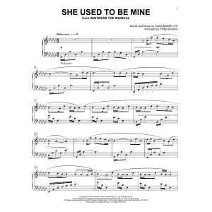 She Used To Be Mine [Classical version] (from Waitress) (arr. Phillip Keveren)