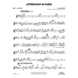 Afternoon in Paris (arr. Michael Philip Mossman) - Part 1 - Alto Sax