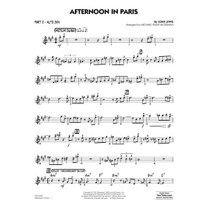 Afternoon in Paris (arr. Michael Philip Mossman) - Part 2 - Alto Sax