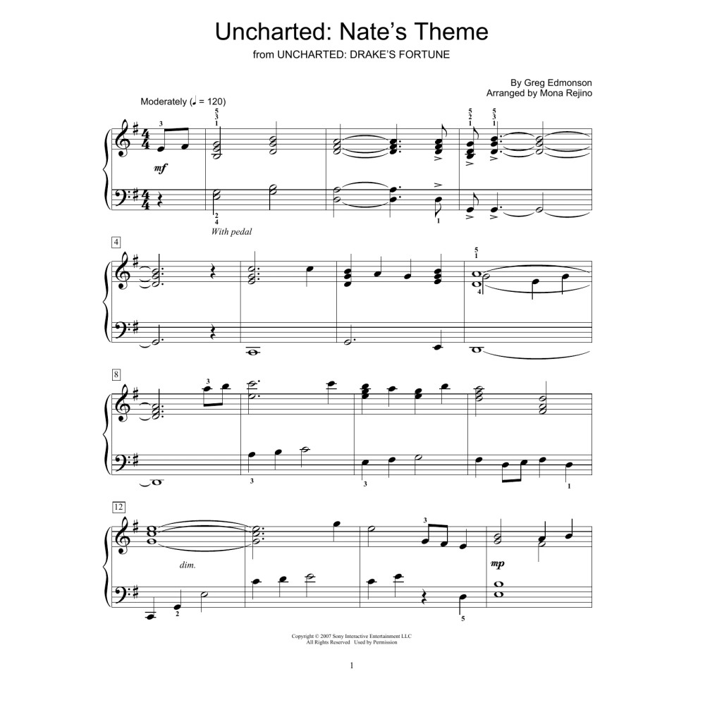 Uncharted: Nate's Theme (from Uncharted: Drake's Fortune) (arr. Mona Rejino)