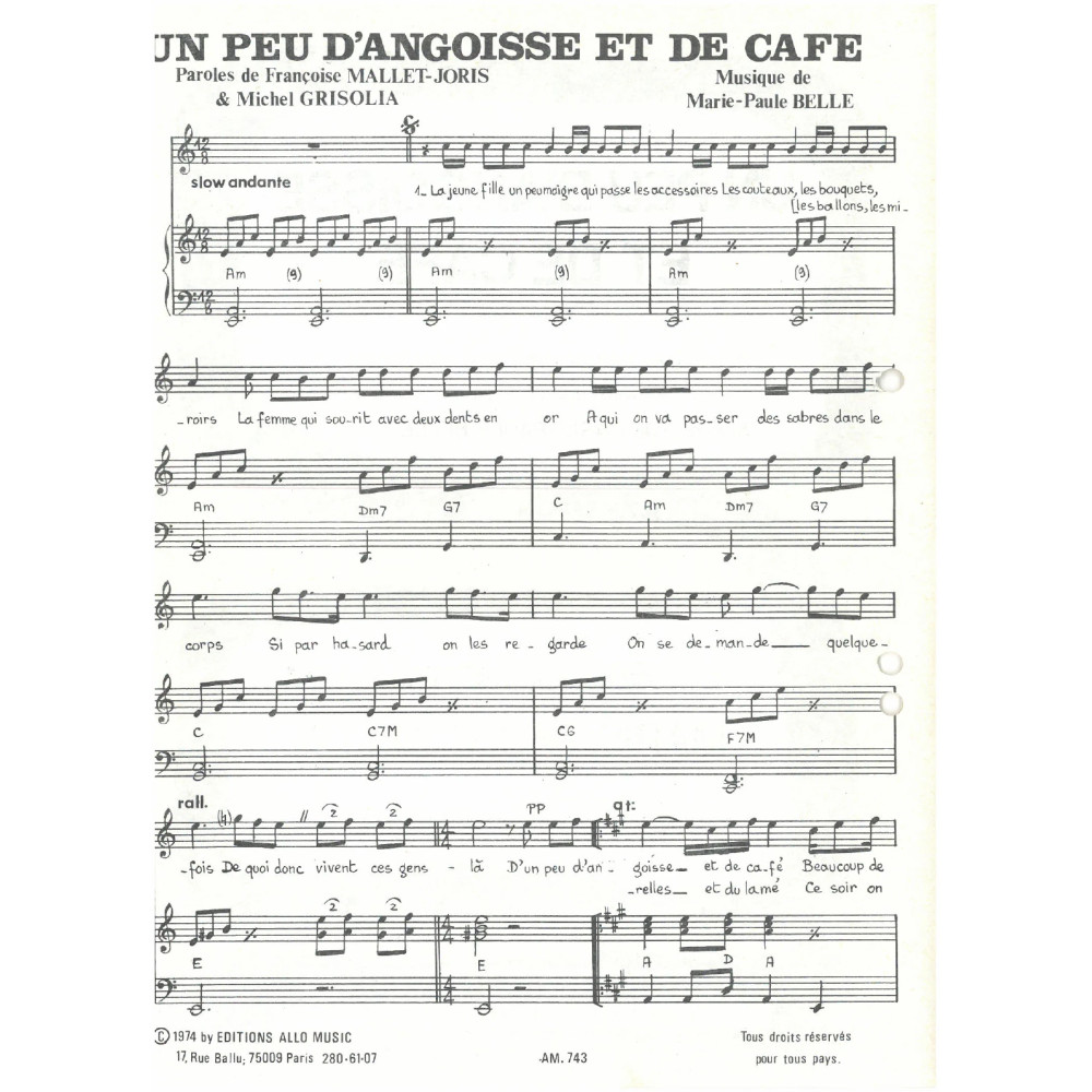 Un Peu D'angoisse Et De Cafe