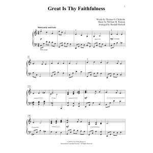 Great Is Thy Faithfulness (arr. Randall Hartsell)