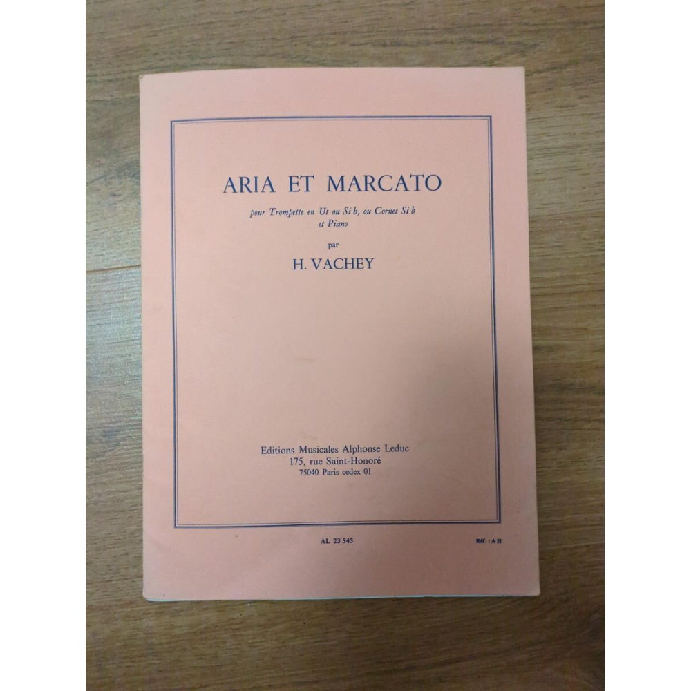 Aria et Marcato de H. Vachey pour trompette et piano
