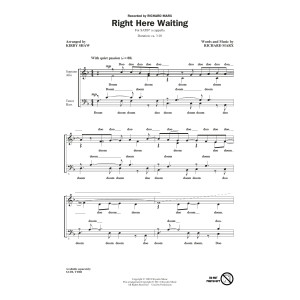 Right Here Waiting (arr. Kirby Shaw)