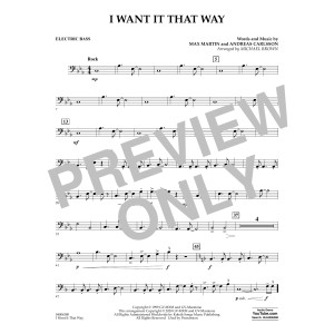 I Want It That Way (arr. Michael Brown) - Bass