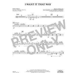 I Want It That Way (arr. Michael Brown) - Percussion 2