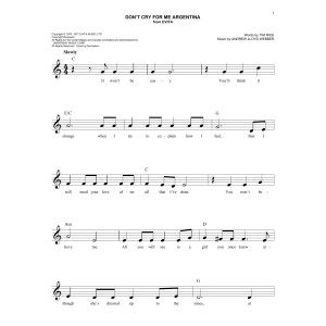 Don't Cry For Me Argentina (from Evita)