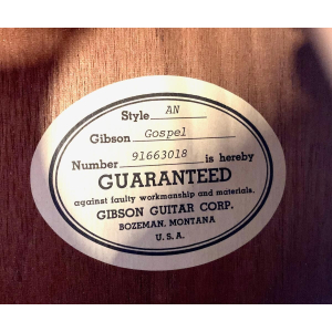 Gibson Gospel AN 1993 Naturel
