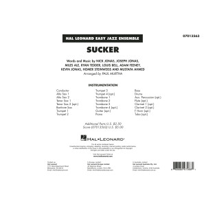 Sucker (arr. Paul Murtha) - Conductor Score (Full Score)