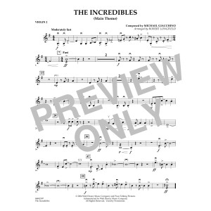 The Incredibles (Main Theme) (arr. Robert Longfield) - Violin 2