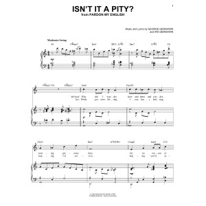 Isn't It A Pity? [Jazz version] (arr. Brent Edstrom)