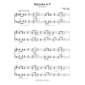 Mazurka, Op. 68, No. 3