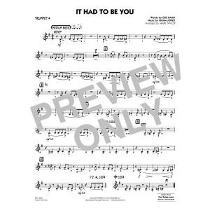 It Had to Be You (arr. Mark Taylor) - Trumpet 4